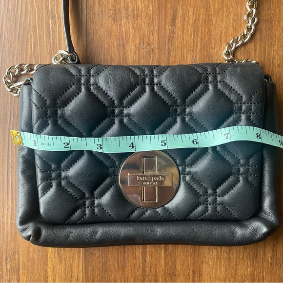 Kate Spade Quilted Crossbody Purse Astor Court Naomi Black Leather Bag Shoulder - Picture 10 of 13
